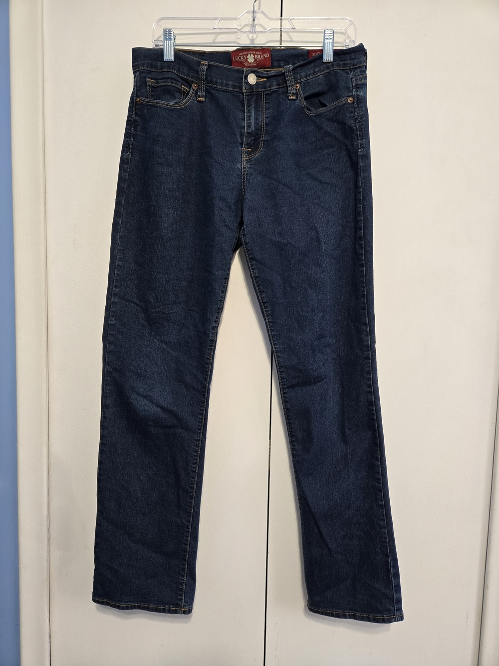 Lucky Brand Sofia Straight Jeans‎ Women's 12/31 Dark Wash Stretch Denim